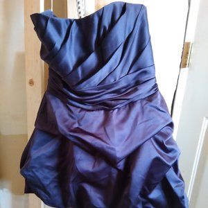 DAVID'S BRIDAL STRAPLESS A LINE DRESS.... EUC